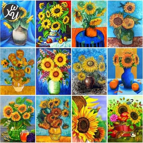 5D Diamond Painting Kits for Adults Sunflower Cross Stitch Embroidery Diamond Mosaic 1 Full Drill Rhinestones Art for Home Decor