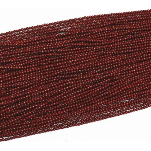 Natural red stone chalcedony jades 2mm 3mm fashion round loose beads diy beautiful jewelry 15" B436