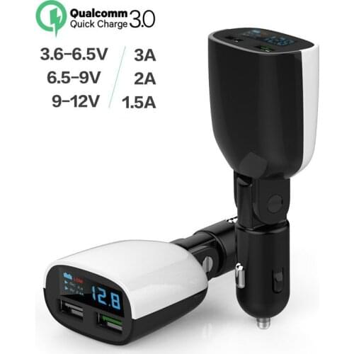 New 2 USB QC3.0 Car Charger cell phone GPS player PDA