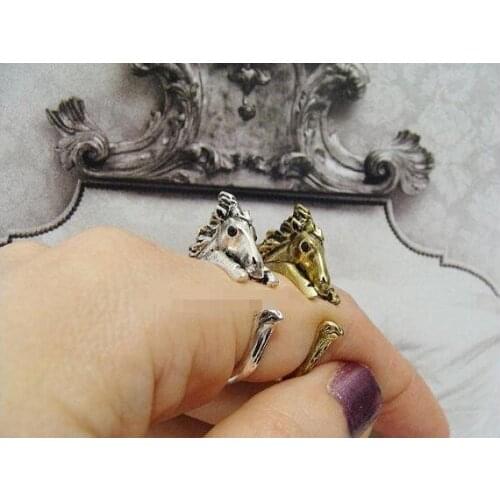 Drop shipping-3D Retro Horse Ring
