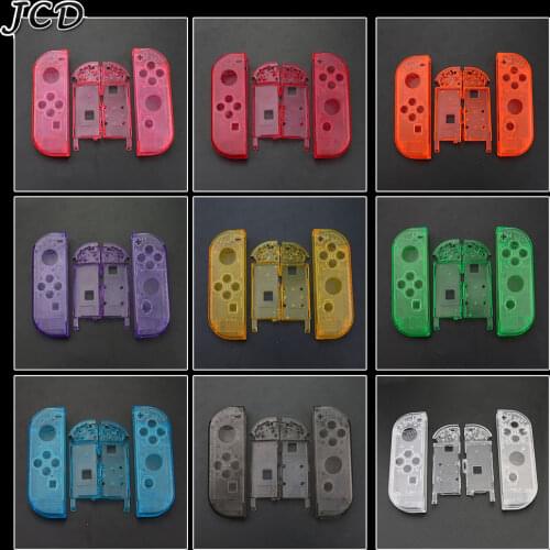 JCD Clear Plastic Housing Shell Case Cover Replacement for Nintend Switch NS Joy-Con Joycon Controller