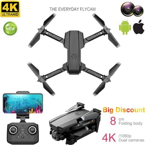 Mini RC Drone UAV Quadrocopter WiFi FPV with HD Dual Camera 4K Flying Wing Machine Altitude Hold Foldable Four-Axis Aircraft Toy