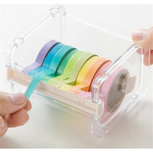 Masking Tape Cutter Washi Tape Storage Organizer Cutter Office Tape Dispenser Office Supplies Japanese Stationery