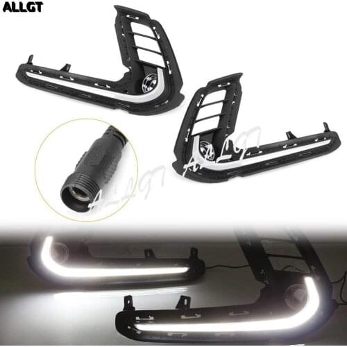 LED Daytime Running Light, 2Pcs DRL Fog Lamp for Hyundai Elantra 2017-2018 6000K White Light