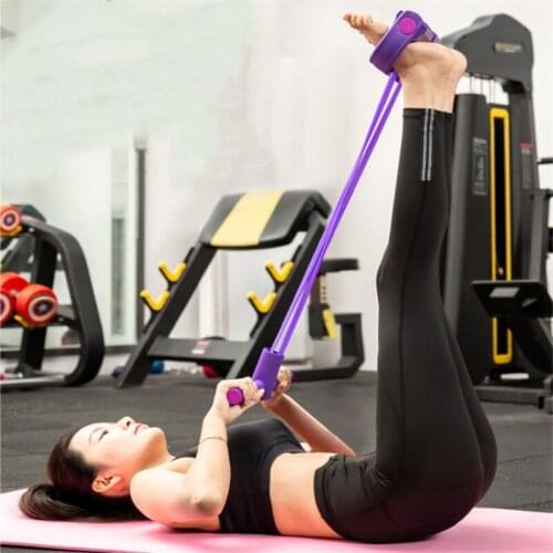 Resistance Bands Weight Loss fitness Equipment 4 tube Tension Trainer Foot Expander Chest Pull Leg Latex Rope Gymnastics