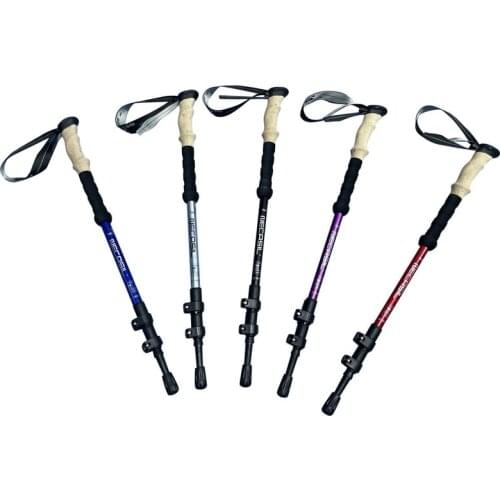 2pcs/lot 240g/pcs external lock Trekking pole hike telescope stick nordic walk cane carbon fiber aluminum ski camp