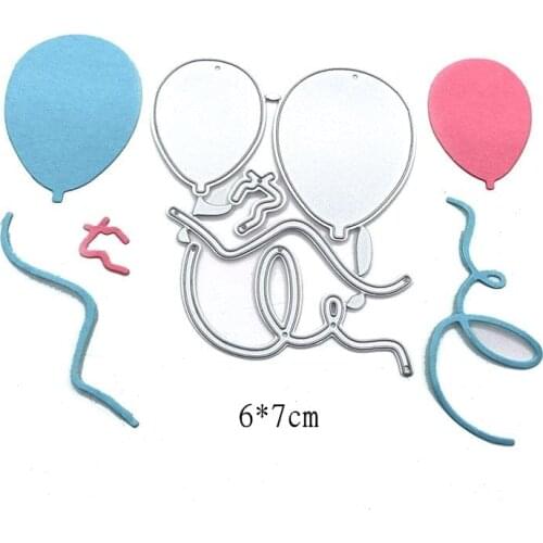 ZENRA Birthday Card Balloon Steel Metal Cutting Die Stencils Knife Mould For DIY Paper Card Making Decorative Scrapbook