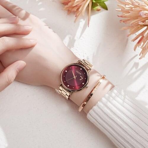 Floating Minute Hand Julius Womens Watch Japan Mov't Hours Elegant Fashion Clock Stainless Steel Bracelet Girls' Gift Box