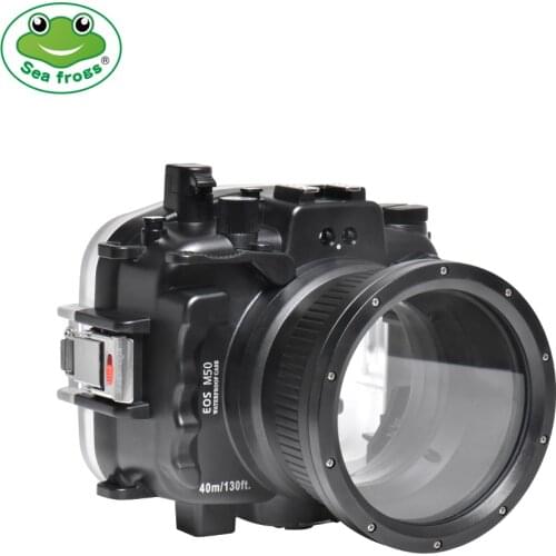 Waterproof Camera Bag Case For Canon EOS M50 40M Underwater Camera Housing For Diving Swimming With 18-55mm / 22mm Lens 1PC