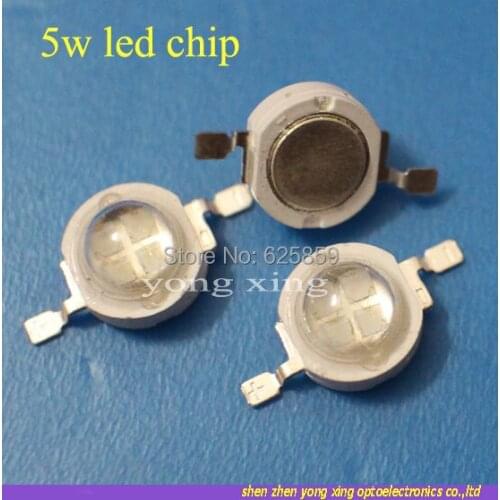 10pcs 5W High Power LED Red/Blue/Green/warm White/Cold White LED Lamp light led EmitteR 4.5-7.5V 250-300lm