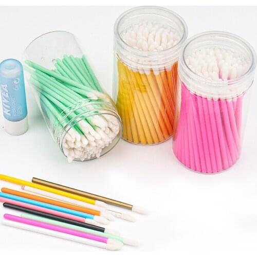 100 pcs Disposable Make Up Lip Brush Lipstick Gloss Wands Applicator Makeups Lip Brushes Portable Extension Cosmetic Beauty Tool