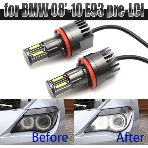 160W Bright White Color LED Angel Eye Halo Light H8 No Error for BMW 2008-2010 3 Series E93 Convertible (Pre-LCI)