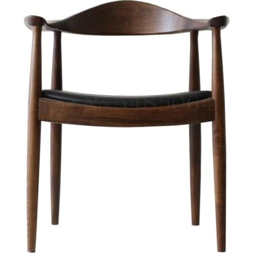 1998 Kennedy President Chair Backrest Armrest Simple Fashion Cafe Hall Hotel Hotel Chair Nordic Solid Wood Dining Chair