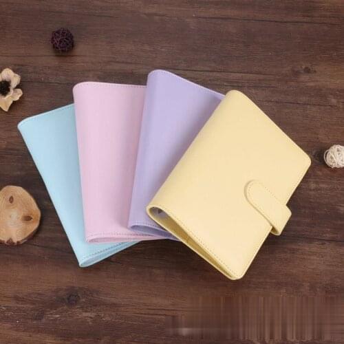 2021 Pu Leather-proof A5 A6 Notebook Diary Schedule Schedule Diary Journal Binder Cute School Supplies Macaron Notebook Notebook