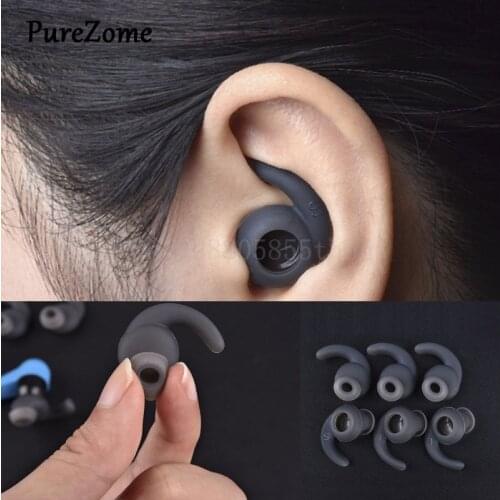 3 Pair Universal Silicone Bluetooth Earbuds Cover With Ear Hook for Sports Bluetooth Headset Earphone S/M/L