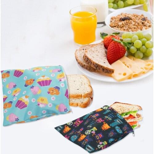 3pcs/set Reusable Food Storage Bags Leakproof Freezer Bag Reusable Sandwich Bags Snack Bag Lunch Bread Bag for Food Storage