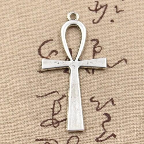4pcs Charms Cross Egyptian Ankh Life Symbol 52x28mm Antique Making Pendant fit,Vintage Tibetan Bronze,DIY Finding Jewelry