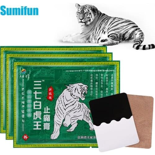 6pcs White Tiger Balm Plaster Joints Cervical Spondylosis Pain Relief Patch Lumbar Muscle Strain Body Sprain Paste Sticker Care