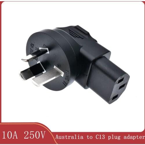 Australia/China 3 Pole Male To IEC 320 C13 Right Angle Ac Power Adapter