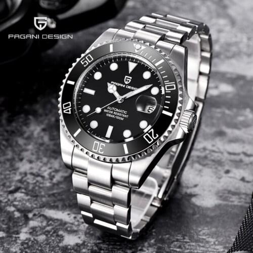 Pagani Design 2021 New Top Luxury Mens Automatic Mechanical Business Watch 100m Waterproof Stainless Steel Sapphire Watch Reloj