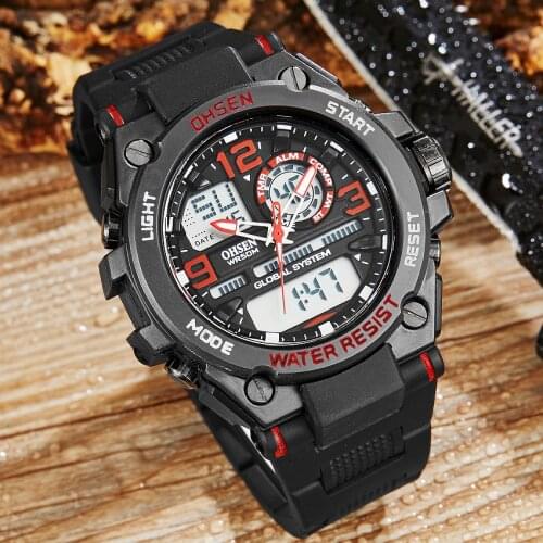 Digital Men Sport Watch Stopwatch 50M Diving Red Military Mens Wristwatch Electronic Quartz Fashion Watches relogio masculino