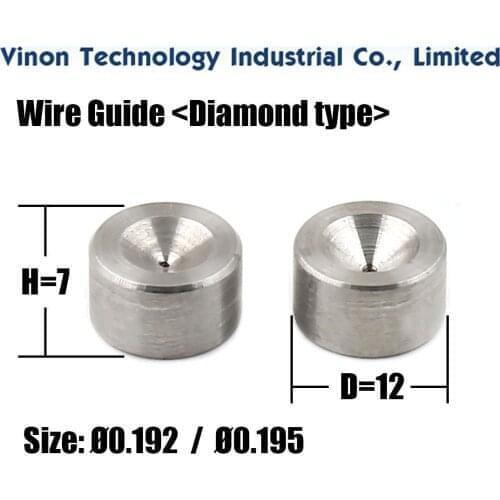 Ø0.195mm EDM Parts Diamnond Guide (OD12x7Hmm) used for Beijing DM-CUT Medium Speed Wire Cutting Machines