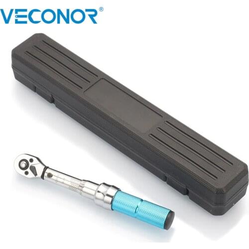 1/4"DR 1-6 NM Preset Adjustable Torque Wrench Torque Quick Spark Plug Wrench Spanner Car Bicycle Repair Hand Tools With Case