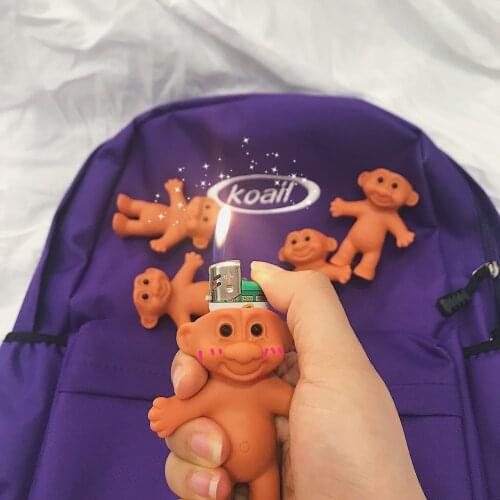 HZ 2019 Cute Silicone Cute Funny Rubber Naked Doll 7cm Lighter Case Box Lighter Protector Nostalgic Toys Cigarette Accessories