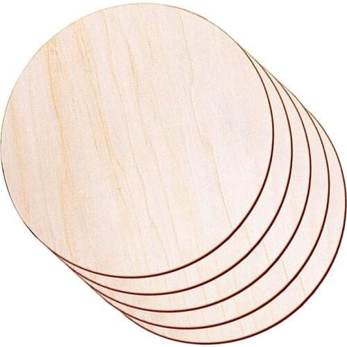 Round Wood Discs for Crafts,5 Pack 14 Inch Wood Circles Unfinished Wood Wood Plaque for Crafts,Door Hanger,Door Design