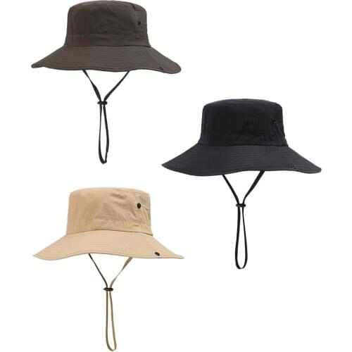 Summer Bucket Hat Caps For Men Woman Outdoor Fishing Camping Beach Hats UV Protection Breathable Anti UV Sun Cap Wide Brim