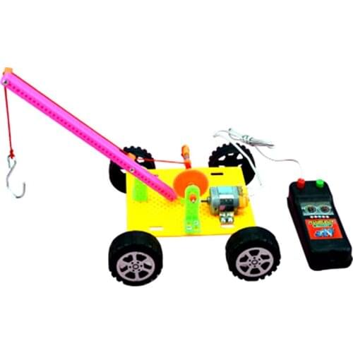 Science toys DIY remote control crane model kit student physical science toy set experiment teaching boy creative toy gift