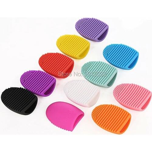 New Pop Brushegg Cleaning Make up Washing Brush Silicone Glove Scrubber Cosmetic Foundation Powder Clean Tools Brush Egg