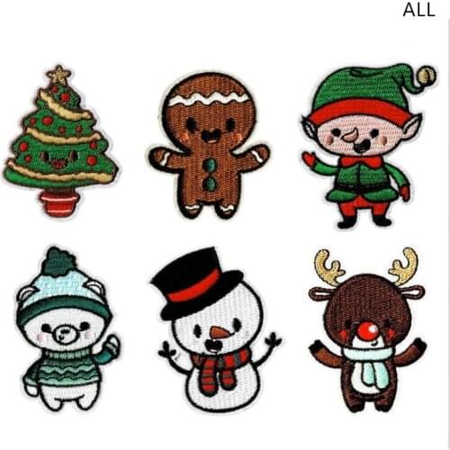 New arrival 10 pcs Christmas Embroidered patches iron on Jeans coat tshirt bag shoe hat Motif emblem gift decor accessory diy