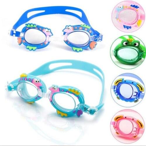 Wholesale Cartoon Silicone Swim Eyewear waterproof anti-fog swimming goggles For Children