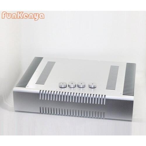 All Aluminum Case Heat Dissipation Class A Power Tube Amplifier Housing DIY Chassis DAC Decoder Shell Rear Class W430 H90 D308