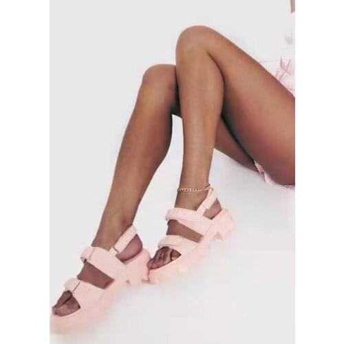 Summer Slope Heel Sandals Women Shoes Fashion Retro Style Leather Sandal Comfortable Casual Wedge Heel Sandals Female