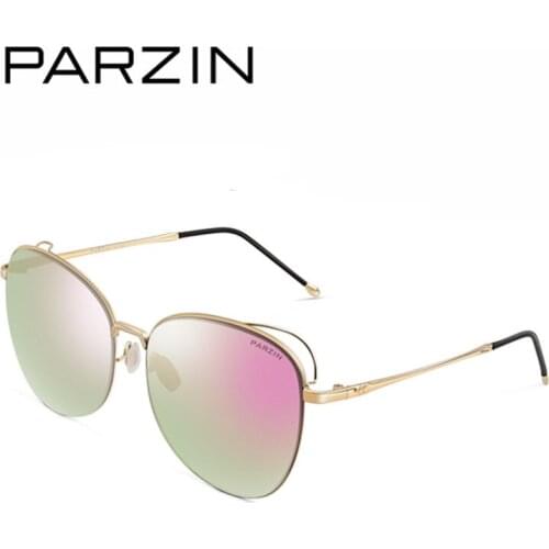 PARZIN Sunglasses Women Classic Big Alloy Frame Sun glasses Men Nylon Lenses Ladies Shades UV400 Eyewear 8167
