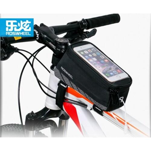 ROSWHEEL 6th Generation 5.2" 5.7" Cycling Bike Bicycle bags panniers Frame Front Tube Bag MTB Bike Touch Screen Phone Case 12496