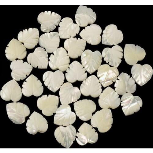 Maple Leaf Shape Natural Mother of Pearl Shell Beads for Jewelry making DIY Bracelet Charms Necklace Earrings
