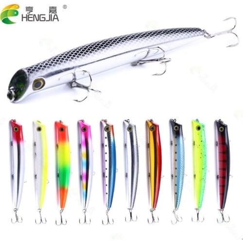 Hengjia Surface System Hits The Waterway Sub-bait Wave Steak 17g Long-handled Bass Bait 12cm Bionic Bait Long Paragraph 10 Color