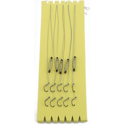 Outdoor Double Hook Fishing Line Rigs Swivel Carp Hooks Cage Feeder String Hook Bait Feeder Fishing Accessories 1 Bag