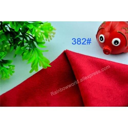 382# red Super soft velvet fabric microfiber velboa hair height 0.5-1.5mm for DIY stuffed toy blanket pillows(10 pieces)