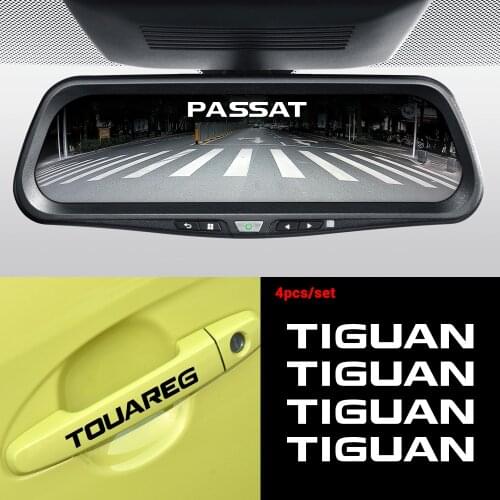 4PCS Car Styling Wiper Door Handle Reflective Decals For Volkswagen golf 4 motion MTM Blue Motion Polo Scirocco CADDY Beetle