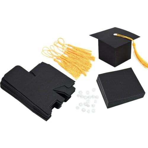 5/10pcs Doctor Hat Cap Candy Box Graduation Celebration Party Decoration Candy Favor Boxes Gift Packing Box Paper Carrier