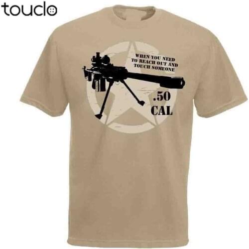 50. Cal Sniper Quote Us Army Style T-Shirt Desert Marks Man New 2019 Fashion 100% Cotton for Man Shirts Christian T Shirt