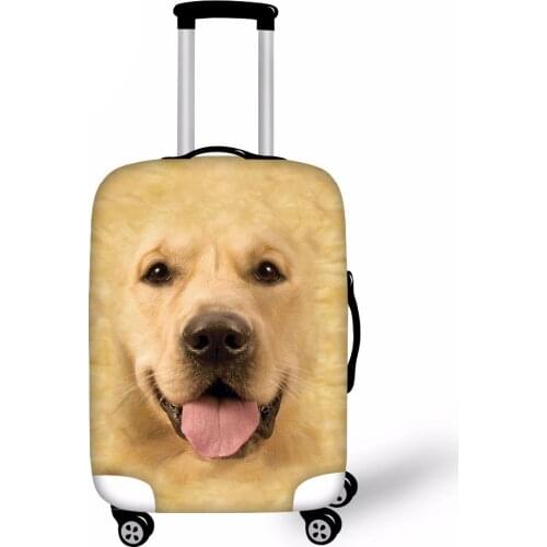 Cute 3D Printing Dog Travel Suitcase Cover Elastic Luggage Protective Dust Cover Dustproof Luggage Set Cover 18-28"