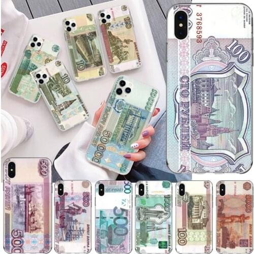 Russian Ruble Currency Money Phone Case for iphone 12 pro max mini 11 pro XS MAX 8 7 6 6S Plus X 5S SE 2020 XR cover