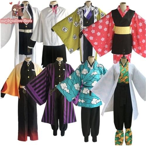 Demon Slayer: Kimetsu no Yaiba Kamado Tanjirou Makomo Sabito Tsuyuri Kanao Cosplay Costume for Halloween Christmas Costume