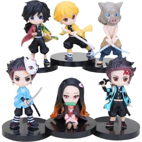 6 Style/Set Demon Slayer Kimetsu no Yaiba figure Kamado Tanjirou Action Figure Agatsuma Zenitsu Nezuko Warrior PVC Model Toys