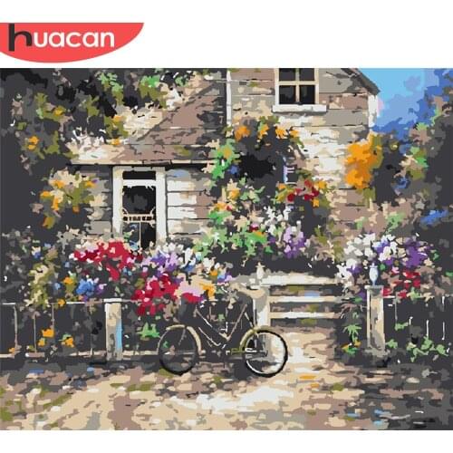 HUACAN DIY Pictures By Number House Kits Home Decoration Painting By Numbers Drawing On Canvas HandPainted Art Gift